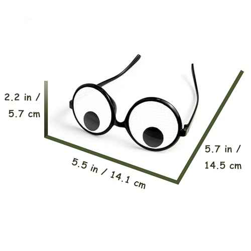 Googly Eyes Glasses, Funny Glasses Pranks Toy, Novelty Shaking Giant Eye Glasses, Funny Costume Accessories for Dress Up Party, Halloween or Birthday Party Favors, Party Supplies £¨6PCS£©