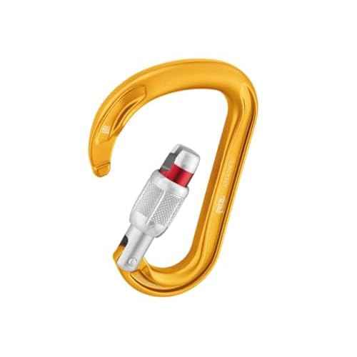 Petzl Attache Locking pear-Shaped Carabiner with Round-Stock Basket