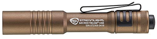 Streamlight 66608 MicroStream 250-Lumen EDC Ultra-Compact Flashlight with USB Rechargeable Battery, Clear Retail Packagin...