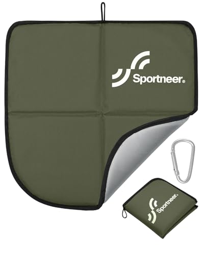 Sportneer Sitting Pad, Lightweight Waterproof Folding Seat Pad for Backpacking, 15.75'' x 15.75'' Portable Camping Seat Ma...