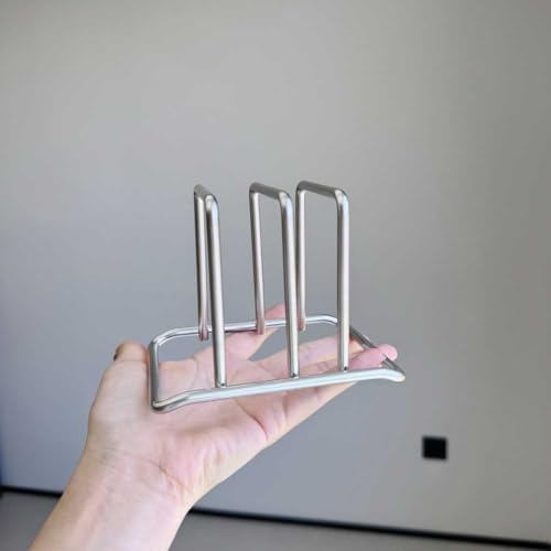 Teensery Cutting Board Holder Stainless Steel Wire Chopping Board Stand Cutting Board Storage Rack Organizer with 2 Slots ...
