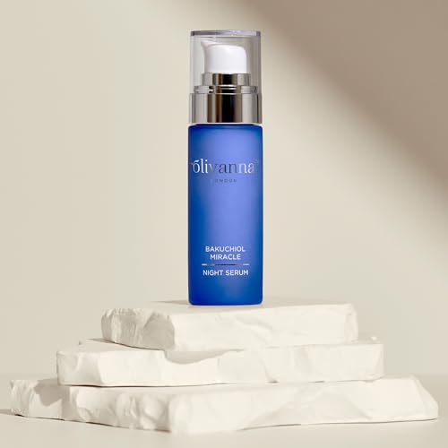 Bakuchiol Miracle Night Serum - Retinol Serum for Face - Restores Luminosity, Firms, Plumps and Hydrates Skin - Facial Moisturizer - 1 oz