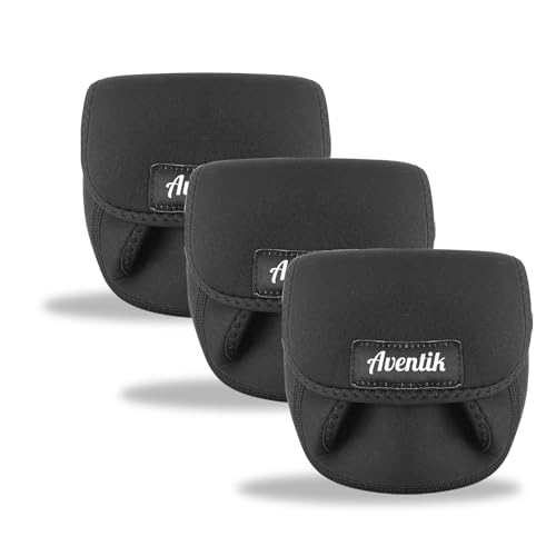 Aventik Spinning Reel Cover Storage Baitcasting Trolling Fishing Reel Protective Case Pouch Sleeve Gloves Fishing Bags Fit...