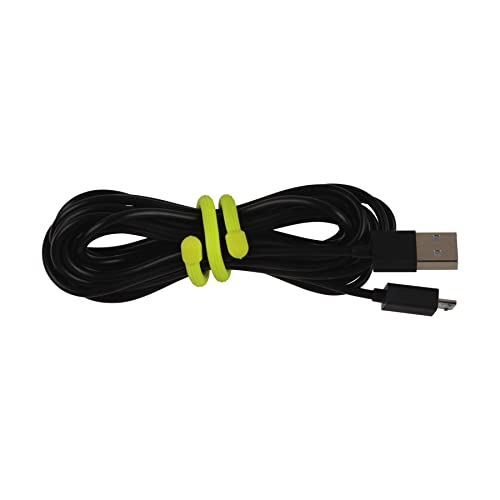 Nite Ize 2-Pack Gear Tie Reusable Rubber Twist Tie, 6" - Neon Yellow (6-Pack)