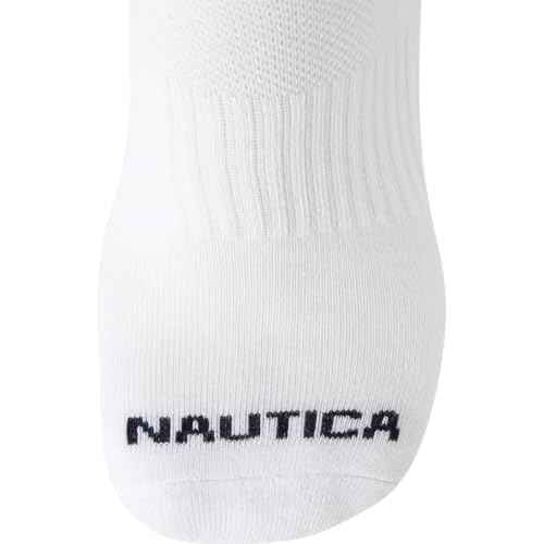 Nautica Mens Quarter Socks - 8 Pack Soft Cushioned Moisture-Wicking Athletic Performance Quarter Cut Ankle Socks for Men