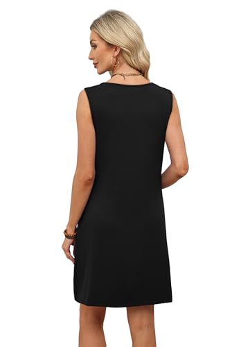 WIHOLL Summer Dresses for Women 2026 Beach Vacation Fashion Lace Mini Tank Dress with Pockets