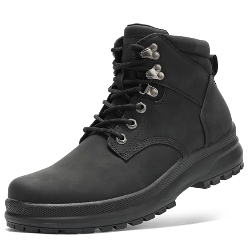 ANJOUFEMME Men's Winter Hiking Boots, Lightweight Ankle Support & Slip-Resistant, Comfortable Trail Shoes for Outdoor Trek...