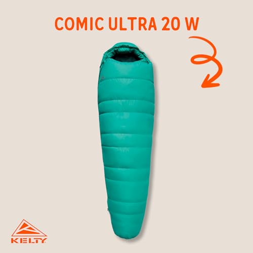 Kelty Cosmic Ultra 20 Degree Sleeping Bag, 800 Dridown, Premium Thermal Efficiency, Soft to Touch, Large Footbox, Environm...