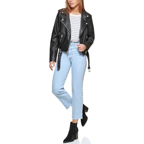 Levi's womens The Belted Faux Leather Moto Jacket (Regular & Plus Size)