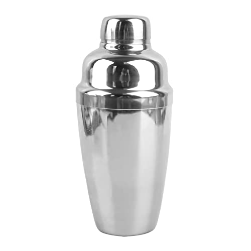 AUEAR, 12 oz/350ml Stainless Steel Cocktail Shaker Bottle Martini Drink with Built-in Strainer for Home Bar