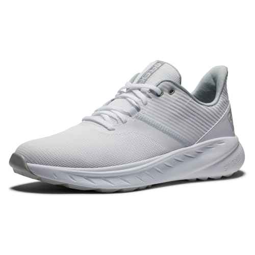 FootJoy Men's FJ Flex Previous Season Style Golf Shoe, White, 7.5 Wide