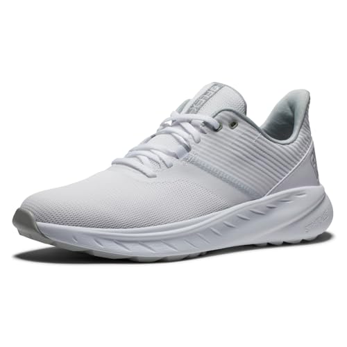 FootJoy Men's FJ Flex Previous Season Style Golf Shoe, White, 7