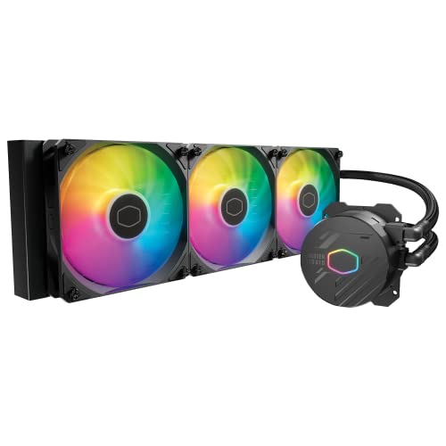 Cooler Master MasterLiquid 360L Core 360mm Close-Loop AIO Liquid Cooler, ARGB Sync, Gen S Coldplate Pump, 120mm PWM, CryoF...