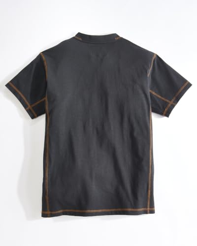 Venado Premium Short Sleeve Henley Shirt for Men - Mens Henley with Stretch Cotton