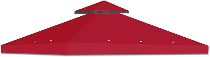 TGEHAP 10x10 Canopy Replacement Top Double Tiered Gazebo Cover for Yard, Patio & Garden Durable Sunshade Replacement, Dual...