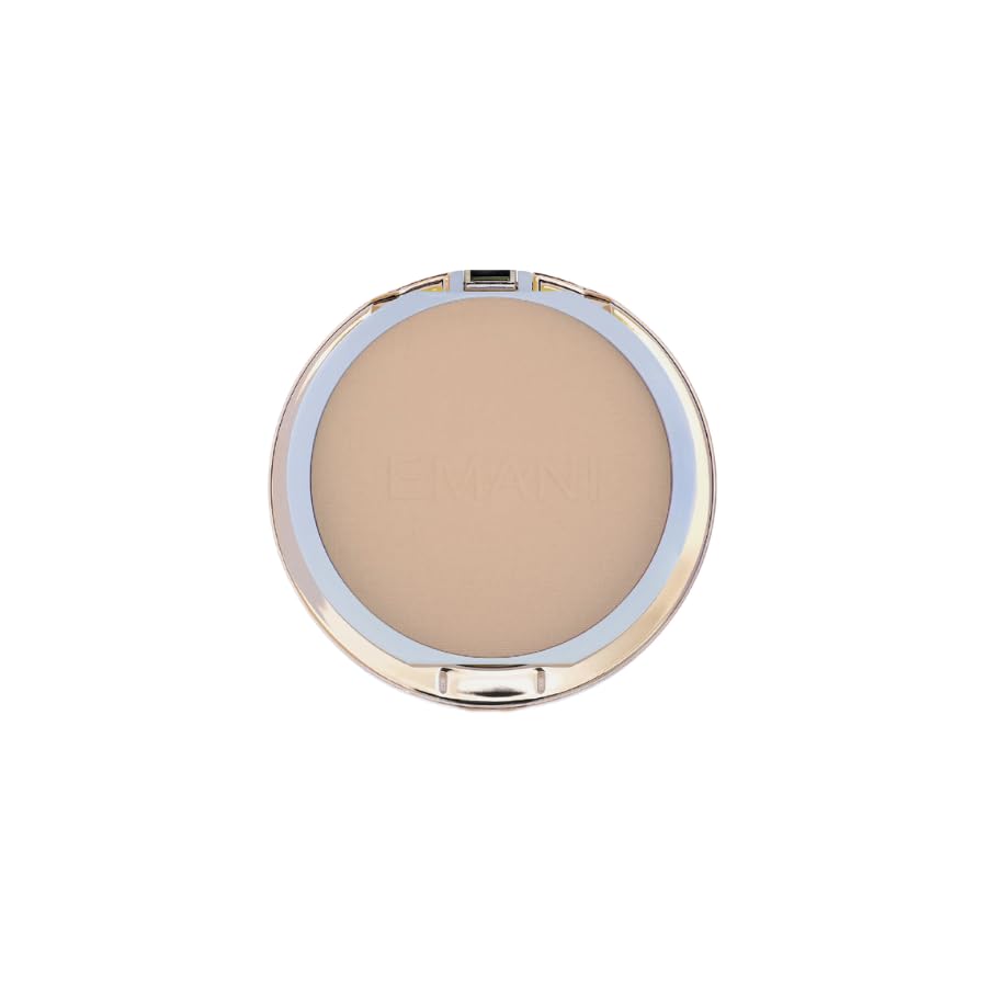 Emani Flawless Matte Powder Foundation Makeup for Sensitive Skin, Natural Mineral Foundation Compact with Buildable Coverage, Oi