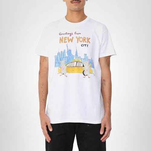 Unfortunate Portrait Men's Greetings from New York Short Sleeve Shirt White