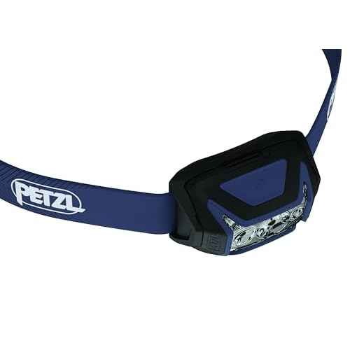 PETZL ACTIK Headlamp - Powerful 450 Lumen Light with Red Lighting, for Hiking, Climbing, Running, and Camping - Black