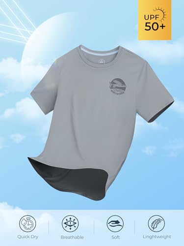 NORTHYARD Mens Swim Shirt Rash Guard UPF 50+ Quick Dry Short Sleeve Fishing Shirts Sun Protection Shirt Beach Water Swimming