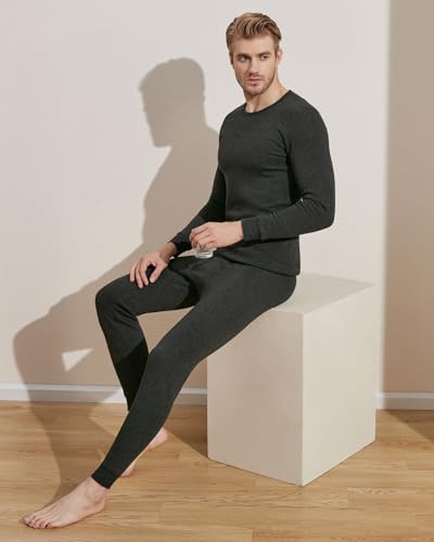LAPASA Men's Ultra Heavyweight Thermal Underwear Set Extreme Cold Weather Base Layer Top Bottom Fleece Lined Long Johns M63
