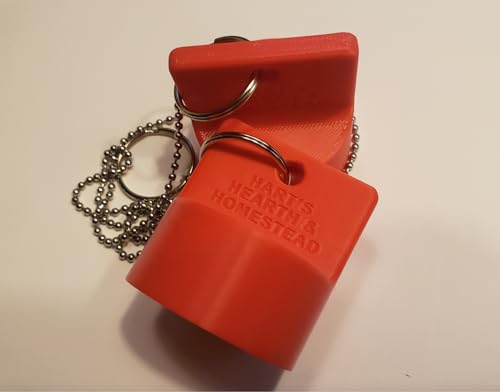 Hart's Hearth & Homestead Propane OPD Red, Blue, or Black Threaded Dust Cap with SS Chain Tether, 2 Year Warranty, fits 20...