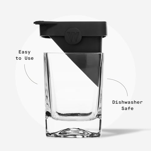 Corkcicle Whiskey Wedge - Premium Old Fashioned Glass with Silicone Ice Mold - For Bourbon, Scotch, & Spirits - Great Gift...