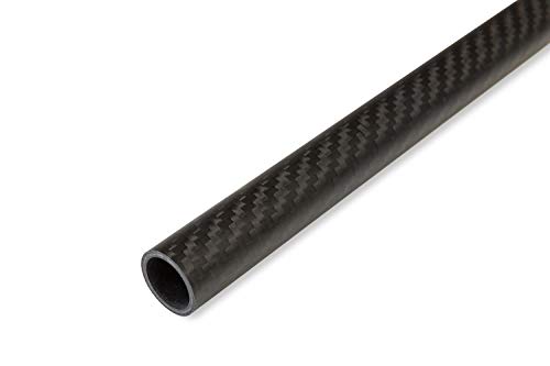 Carbon Fiber Tube - 3K Twill Weave Pattern, Matte Finish [Nominal - 3/4in OD, 9/16in ID, 49.2in Length, 1/16in Wall Thickn...