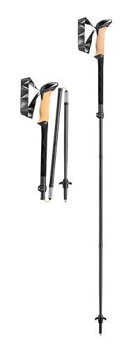 LEKI Makalu Pro FX Carbon Trekking Poles - Foldable Collapsible Lightweight Walking Poles for Hiking