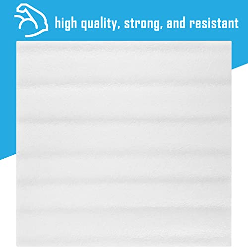 100 Pack Foam Sheets, DAT 12" x 12", 1/16" Thickness, Foam Wrap Cushioning Material, Moving Supplies for Packing Storage a...
