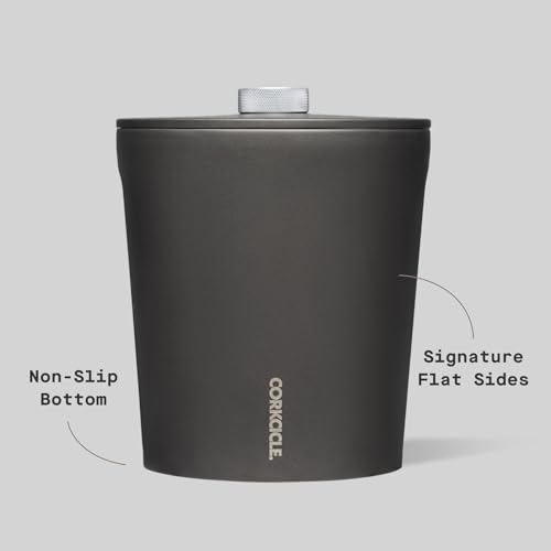 Corkcicle Insulated Ice Bucket with Lid - Stainless Steel - Summer Gift - 100 oz - Ceramic Slate