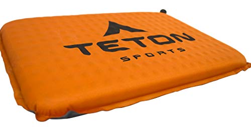 Teton Camping Seat Cushion; Stadium Seat; Office Chair; Car Pad; Inflatable, Orange