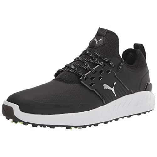 PUMA Men's Ignite Articulate Golf Shoe, Black Silver Black, 11