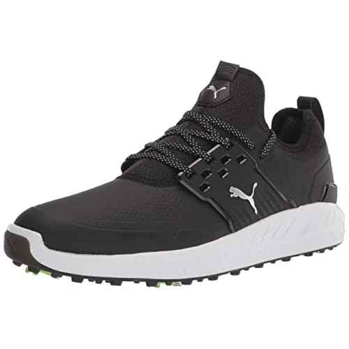 PUMA Men's Ignite Articulate Golf Shoe, Black Silver Black, 10