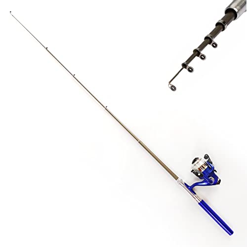 Portable Pocket Telescopic 38inch Mini Pen Fishing Rod Spinning Reel Combos Pen Folded Fishing Pole Spinning Wheel Gift fo...