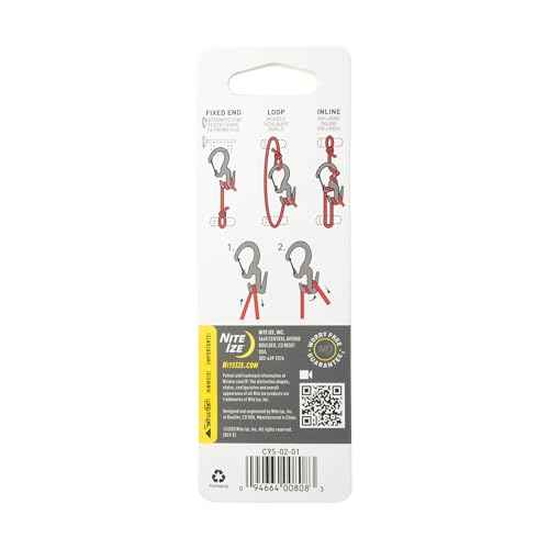 Nite Ize Figure 9 Carabiner Rope Tightener - Heavy-Duty Carabiner Clip - Cord & Rope Tightener with Wire Gate - Carabiner Camping Accessories & Tent Essentials - Small, Black (4 Pack)