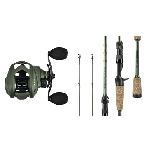 KastKing Spartacus II Rods and Combos, Cast - 7'10" - H Power, 7.2:1 Gear Ratio, Stryker Green,Right Handed