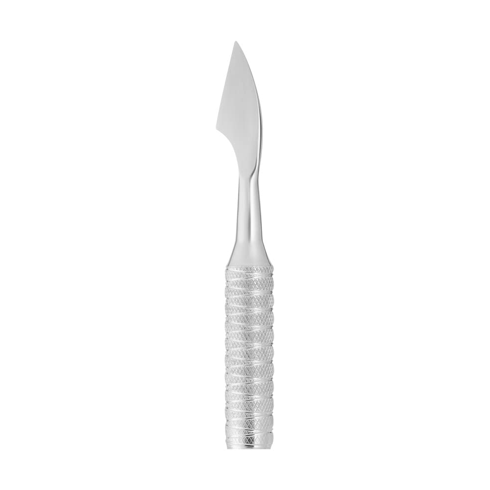 Staleks Pro Manicure Pusher Expert 30 Type 3 - Rounded Wide Pusher and Cleaner - Stainless Steel - Professional Cuticle Tool