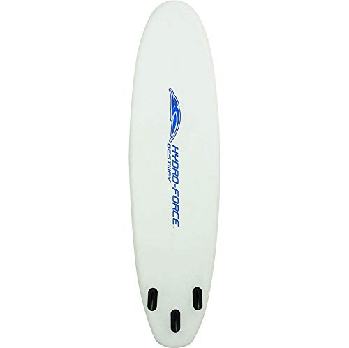 Bestway Hydro-Force White Cap 10 Foot Inflatable SUP Stand Up Paddle Board and Kayak w/Traction Pad, Backrest Seat, 3 Fin...