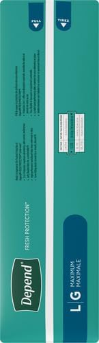 Depend Incontinence Underwear for Men, Large, 56 Count | Maximum Protection | Grey | Disposable