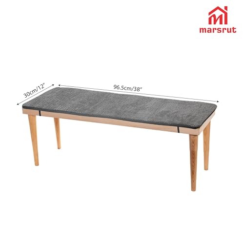 2Pcs Picnic Bench Cushions 38 x 12 in, Non-Slip Table Bench Mat Cover for Outdoor Indoor Furniture, Seat Pad for Dining, K...