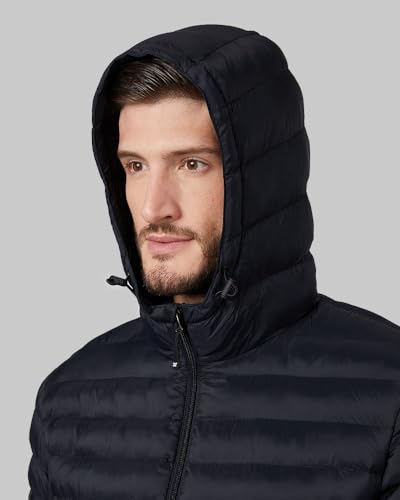 32 Degrees Heat Men’s Lightweight Packable Hooded Jacket – Water Resistant Travel Puffer