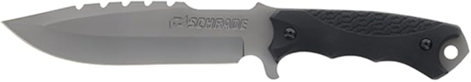 Schrade Delta Class Extreme Survival Fixed Blade 10.75in with 6in AUS-10 Steel Blade and Non-Slip Grip for Camping and Bus...