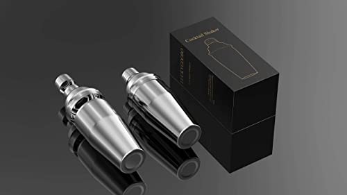 LUCKYGOOBO Cocktail Shaker,24 oz Martini Shaker,Drink Shaker Built-in Strainer,Professional Stainless Steel Margarita Mixe...