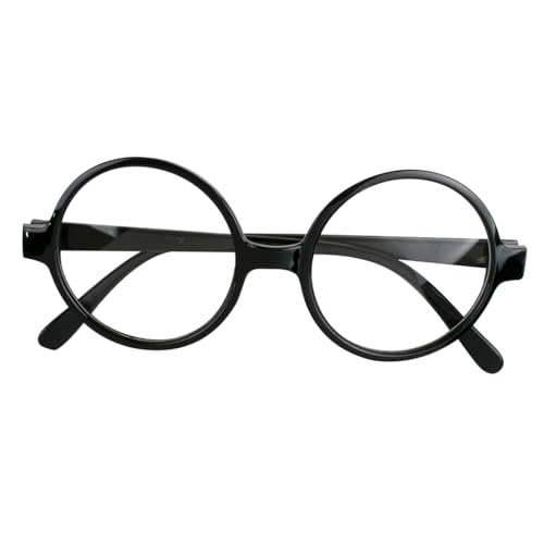 Kangaroo Wizard Glasses for Kids - Round Wizard Round Glasses Costume - Black Fake Circle Frame - Boys & Adults Halloween Costume Cosplay - Apparel
