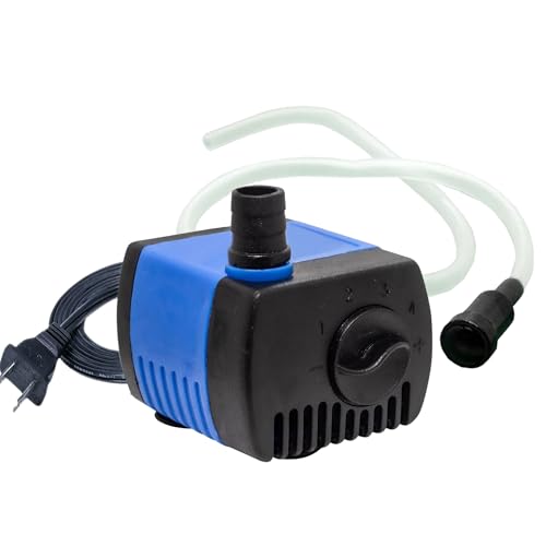 Aqua Dream 66 GPH Submersible Pump(250L/H,2.5W) Ultra Quiet Adjustable Water Pump For Pond,Aquarium,Fish Tank,Fountain,Hyd...