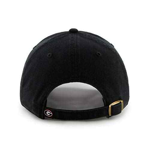 47 NCAA Georgia Bulldogs Mens Clean Up Adjustable Hat Clean Up Adjustable Hat, Black Alternate, One Size
