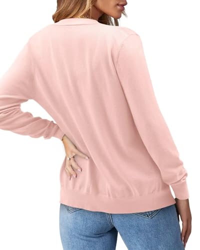Women's Plus Size Casual Long Sleeve Open Front Soft Knit Cardigan Sweater Lightweight Jacket Dressy