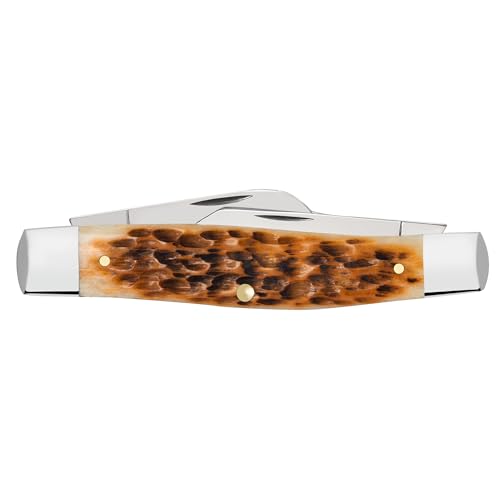 Case Cutlery CA10724: Large Stockman Amber Bone