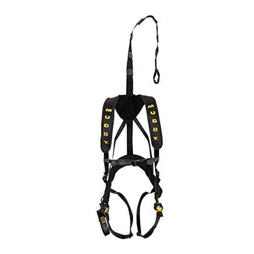 Muddy Outdoors Adjustable Lightweight Padded Magnum Pro/Magnum Elite Treestand Safety Hunting Harnesses for Tree Climbing