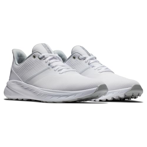 FootJoy Men's FJ Flex Previous Season Style Golf Shoe, White, 7
